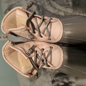 Nautica Pink and Gray Boots